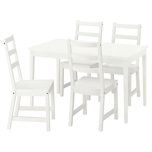 IKEA - NASINGE/NORDVIKEN, mutfak masası takımı, beyaz, 4 sandalyeli