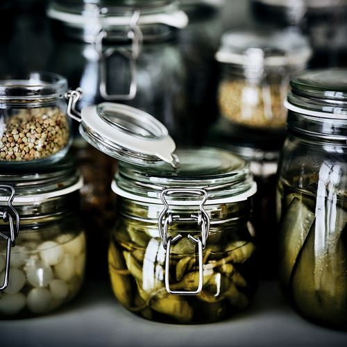 IKEA - KORKEN, kapaklı cam kavanoz, cam, 0,5 lt