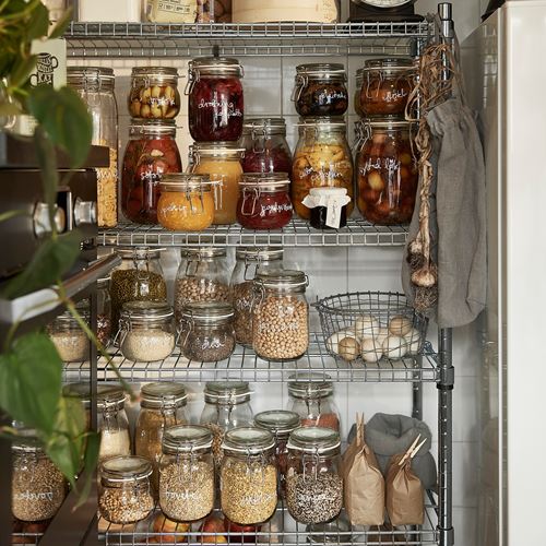 IKEA - KORKEN, kapaklı cam kavanoz, cam, 1 lt