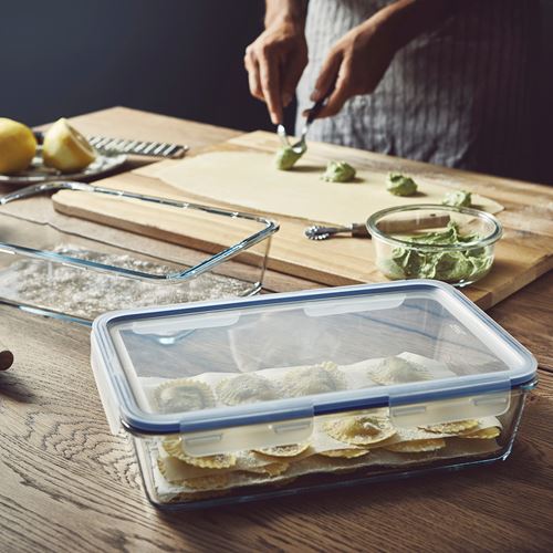 IKEA - IKEA 365+, kapaklı cam saklama kabı, cam-plastik, 3,1 lt
