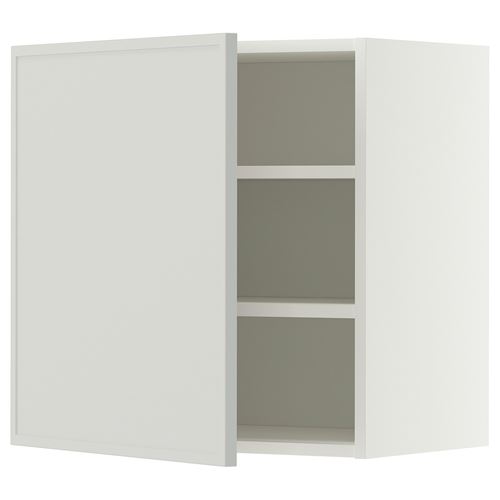 IKEA - METOD, kitchen wall cabinet, ASPUDDEN light grey, 60x60 cm