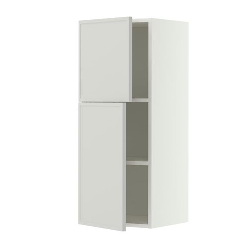 IKEA - METOD, kitchen wall cabinet, ASPUDDEN light grey, 40x100 cm