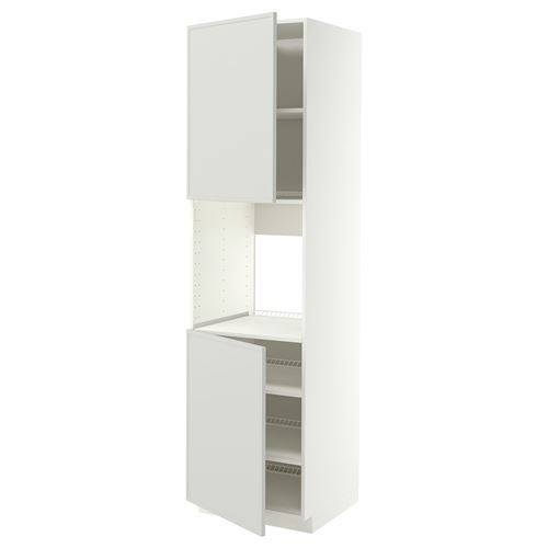 IKEA - METOD, oven high cabinet, ASPUDDEN light grey, 60x60x220 cm