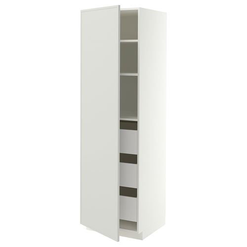 IKEA - METOD/MAXIMERA, kitchen high cabinet, ASPUDDEN light grey, 60x60x200 cm
