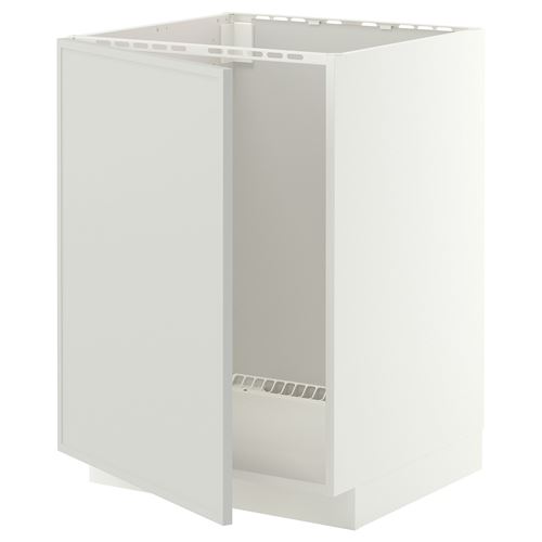 IKEA - METOD, eviye dolabı, ASPUDDEN açık gri, 60x60 cm