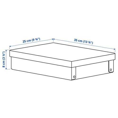 IKEA - GARDESGARD, kapaklı kutu, natürel, 25x35x8 cm