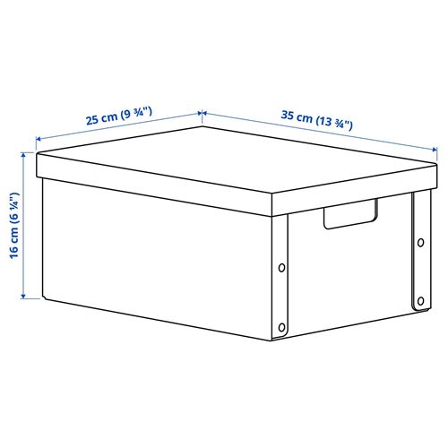 IKEA - GARDESGARD, kapaklı kutu, natürel, 25x35x16 cm