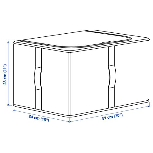 IKEA - PURRPINGLA, closed storage box, beige, 34x51x28 cm