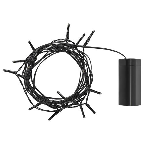 IKEA - GETKAL, aydınlatma zinciri, siyah, 4.5 m