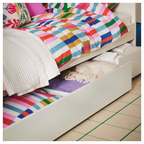 IKEA - RIDSTIG, büyük halı, kırık beyaz-yeşil, 133x195 cm