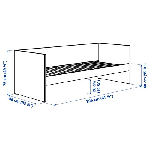 IKEA - VIHALS, divan, beyaz, 80x200 cm