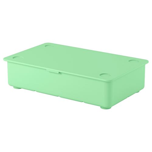 IKEA - GLIS, box with lid, green, 34x21 cm