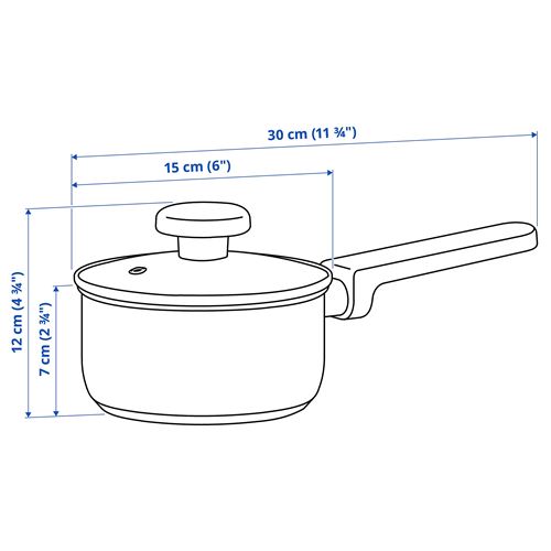 IKEA - MIDDAGSMAT, çelik sos tenceresi, yapışmaz kaplama-paslanmaz çelik, 1 lt