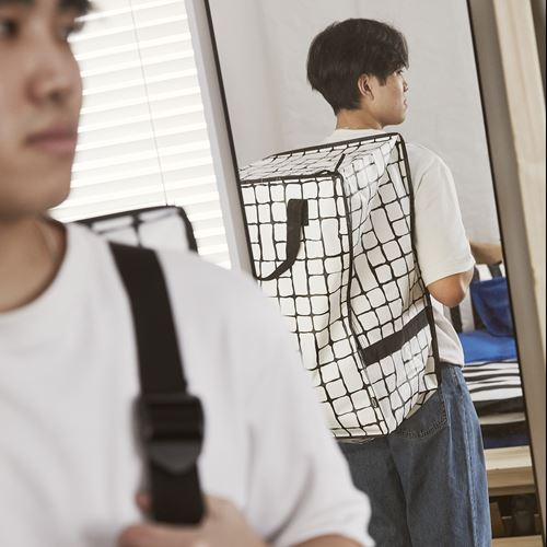 IKEA - GÖRSNYGG, çanta, beyaz-siyah, 40x30x60 cm/72 lt