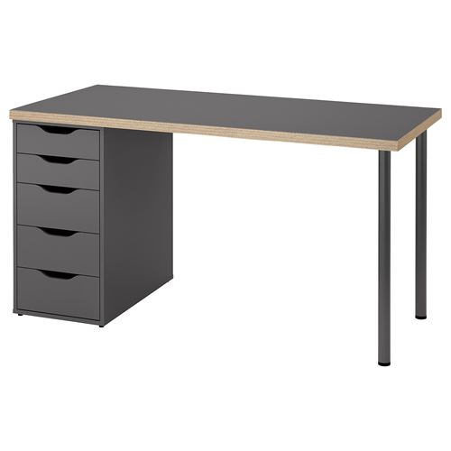 IKEA - LAGKAPTEN/ALEX, desk, grey, 140x60 cm