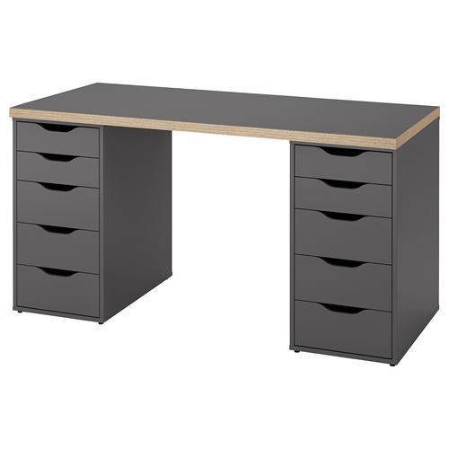 IKEA - LAGKAPTEN/ALEX, çalışma masası, gri, 140x60 cm