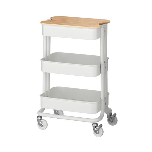 IKEA - RASKOG, trolley, white, 28x38x61 cm