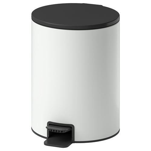 IKEA - TURRIDNING, waste bin, white/anthracite, 9 l