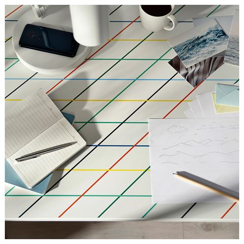 IKEA - LAGKAPTEN, desk table top, white/multicolour, 120x60 cm