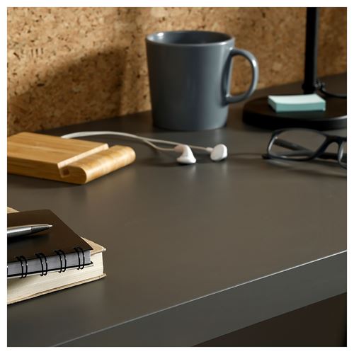 IKEA - LINNMON, table top, dark grey, 100x45 cm