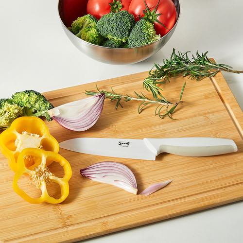 IKEA - HACKIG, cook's knife, ceramic white-beige, 15 cm