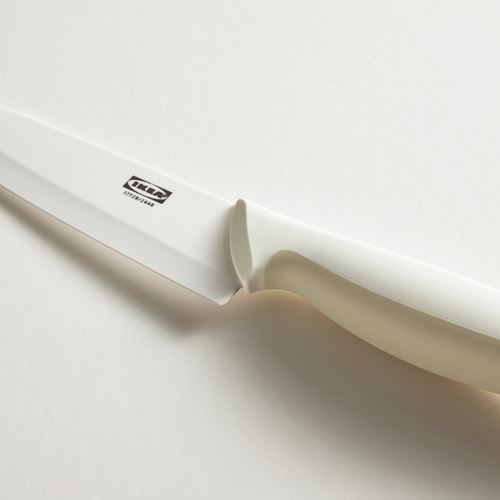 IKEA - HACKIG, cook's knife, ceramic white-beige, 15 cm