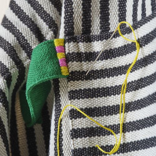 IKEA - MAVINN, mutfak önlüğü, siyah-beyaz, 92x90 cm