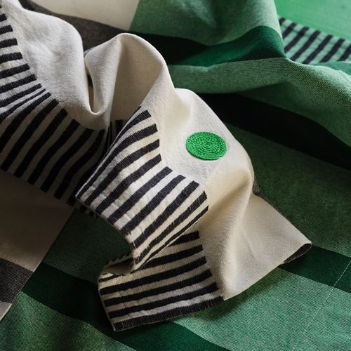 IKEA - MAVINN, background curtain, 1 pair, stripe green, 110x300 cm