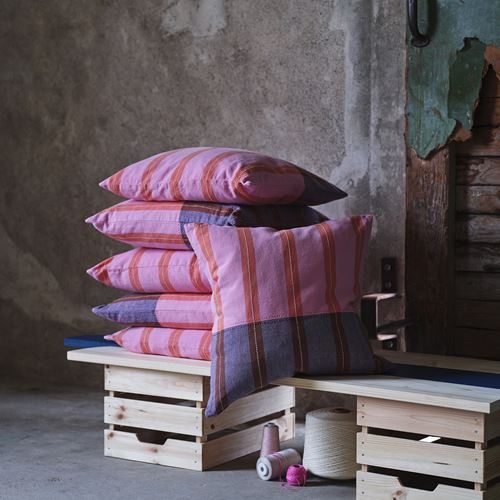 IKEA - MAVINN, kırlent kılıfı, pembe-turuncu, 50x50 cm