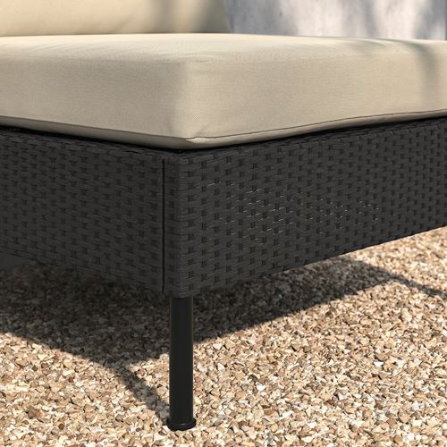 IKEA - VITTSKAR, garden corner sofa set, dark grey, 258x338 cm