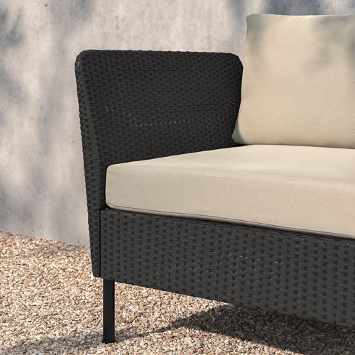 IKEA - VITTSKAR, garden corner seating group, dark grey