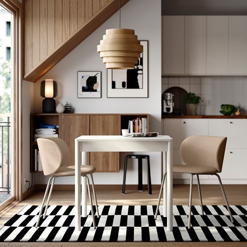 IKEA - TONSTAD/KRYLBO, mutfak masası takımı, kırık beyaz-Tonerud koyu bej, 2 sandalyeli