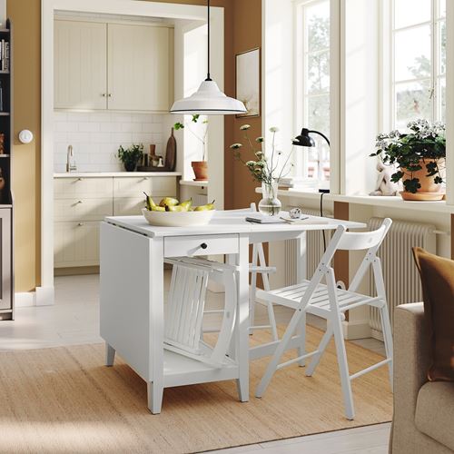 IKEA - NASINGE/FRÖSVI, mutfak masası takımı, beyaz, 2 sandalyeli