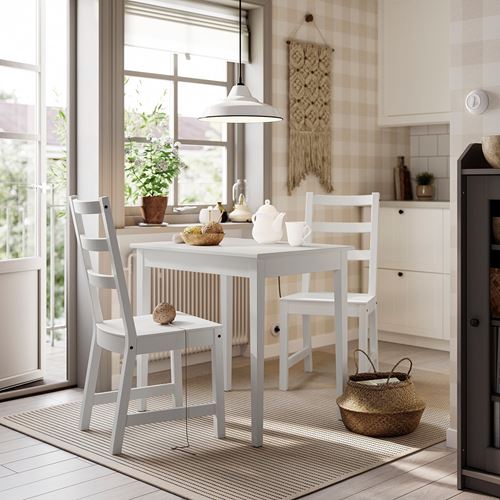 IKEA - NASINGE/NORDVIKEN, mutfak masası takımı, beyaz, 2 sandalyeli