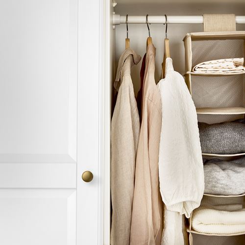 IKEA - PURRPINGLA, storage with compartments, beige, 22x34x80 cm