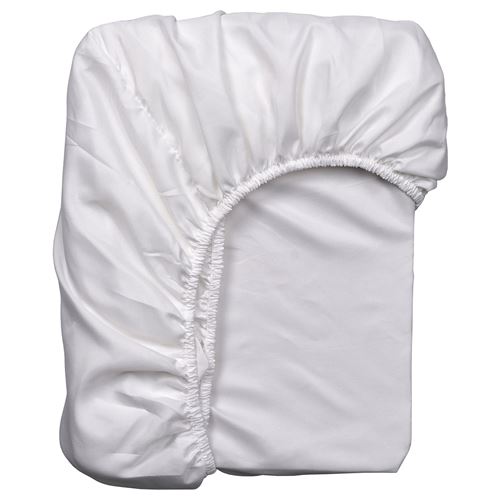 IKEA - BARGLIM, fitted sheet, white, 90x200 cm