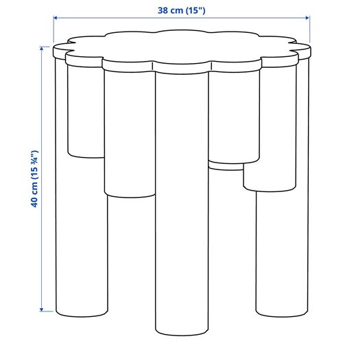 IKEA - KONSTRUNDA, tabure, çam, 40 cm