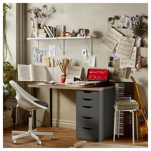 IKEA - LAGKAPTEN/ALEX, desk, grey/black, 120x60 cm