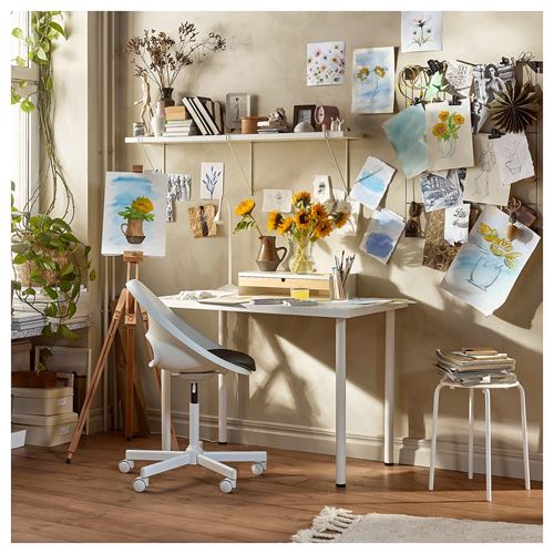 IKEA - LAGKAPTEN, desk table top, white/multicolour, 120x60 cm