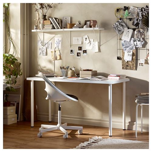 IKEA - LAGKAPTEN, desk table top, white/multicolour, 140x60 cm