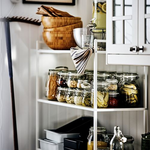 IKEA - KORKEN, kapaklı cam kavanoz, cam, 1 lt