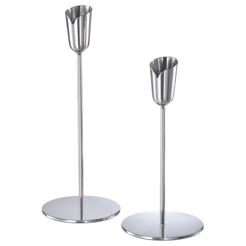 IKEA - PRAKTAND, candlestick, stainless steel