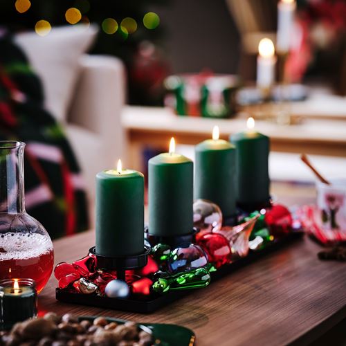 IKEA - VINTERFINT, mumluk, siyah, 54x15x7 cm