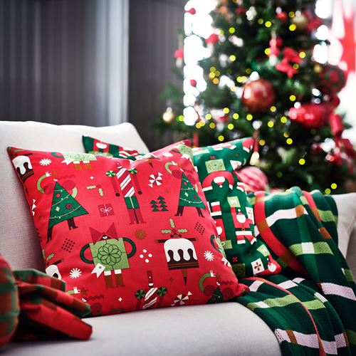 IKEA - VINTERFINT, lace pillow cover, red, 50x50 cm