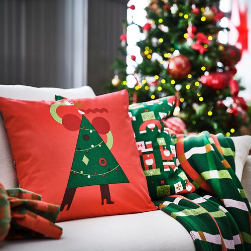 IKEA - VINTERFINT, lace pillow cover, red, 50x50 cm
