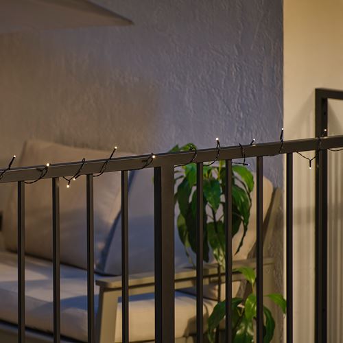 IKEA - GETKAL, aydınlatma zinciri, siyah, 4.5 m