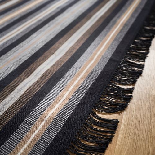 IKEA - RAVAROR, el dokuması halı, siyah-kahverengi-gri, 170x240 cm