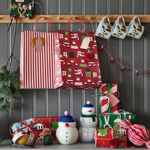 IKEA - VINTERFINT, gift bag, red, 26x35 cm