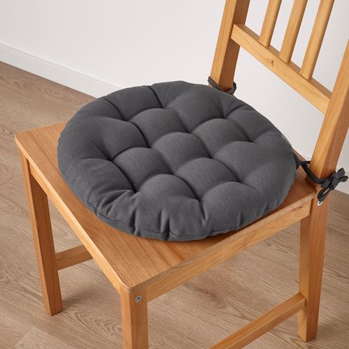 IKEA - VIPPART, chair pad, dark grey, 38 cm