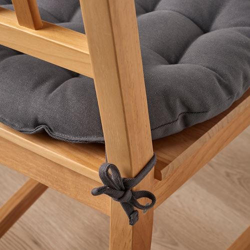 IKEA - VIPPART, chair pad, dark grey, 38 cm